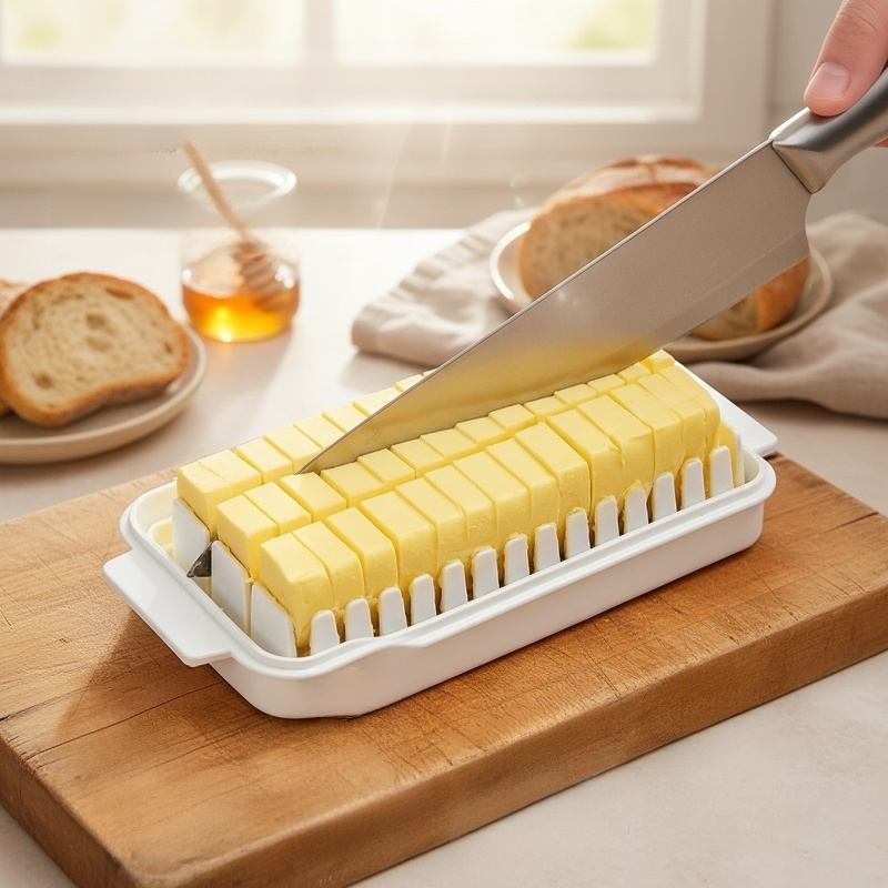 Japanese Style Rectangular Cheese Slice Storage Box with Lid