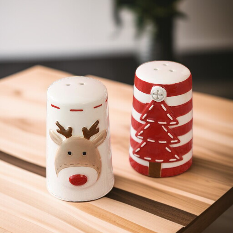 원형 도자기 조미 수납병