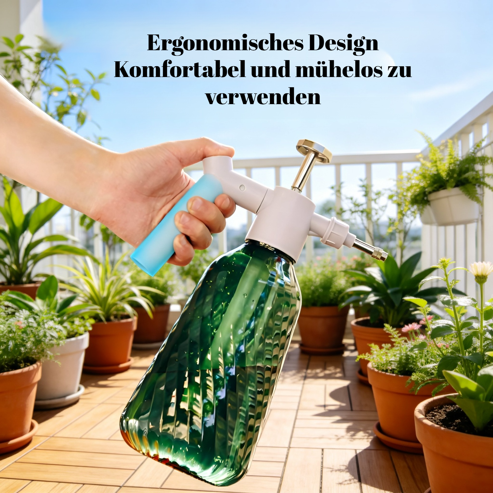 Multifunktionale Gießkanne für Haus und Garten
