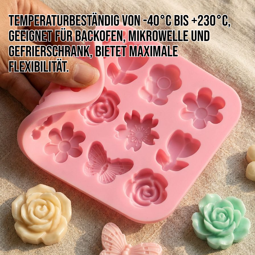 Silikon-Backform in Blumenform für kreative Kuchen