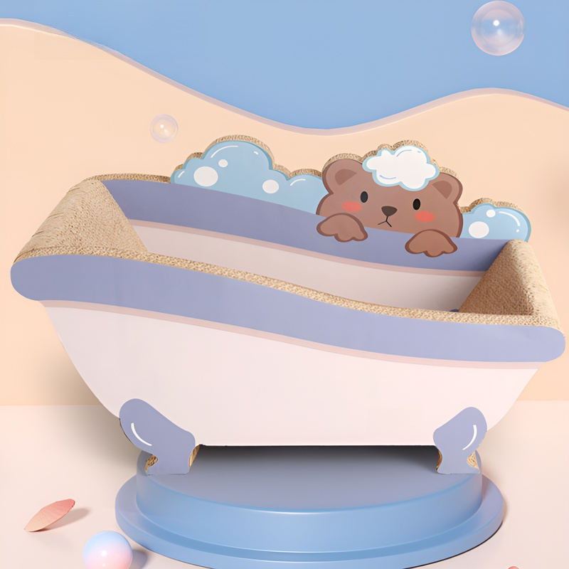 고양이 통합 모래 및 긁는 보드