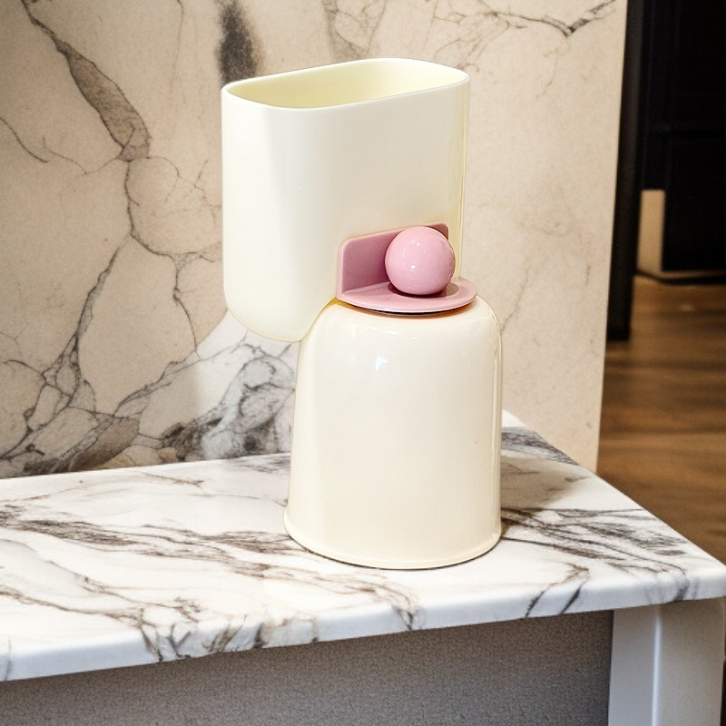 Magnetic suction cup toothbrush holder for modern bathrooms