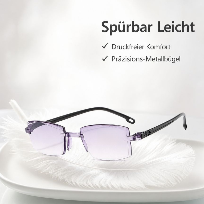 Intelligente rahmenlose Lesebrille mit HD und Blaulichtschutz