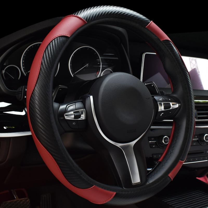 Universal Four-Season Leather Steering Wheel Cover without Inner Ring