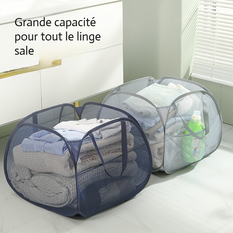 Panier à linge sale pliable grande capacité