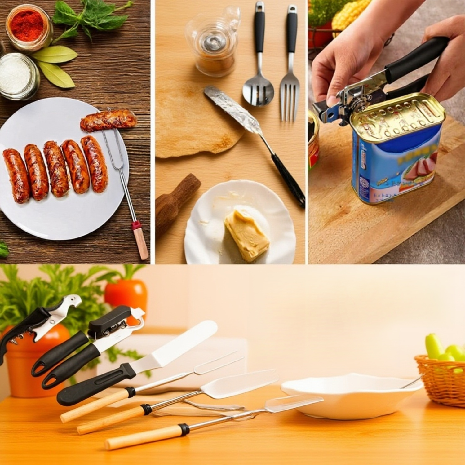 キャンプ用ステンレス製カトラリー収納アウトドア食器27点セット