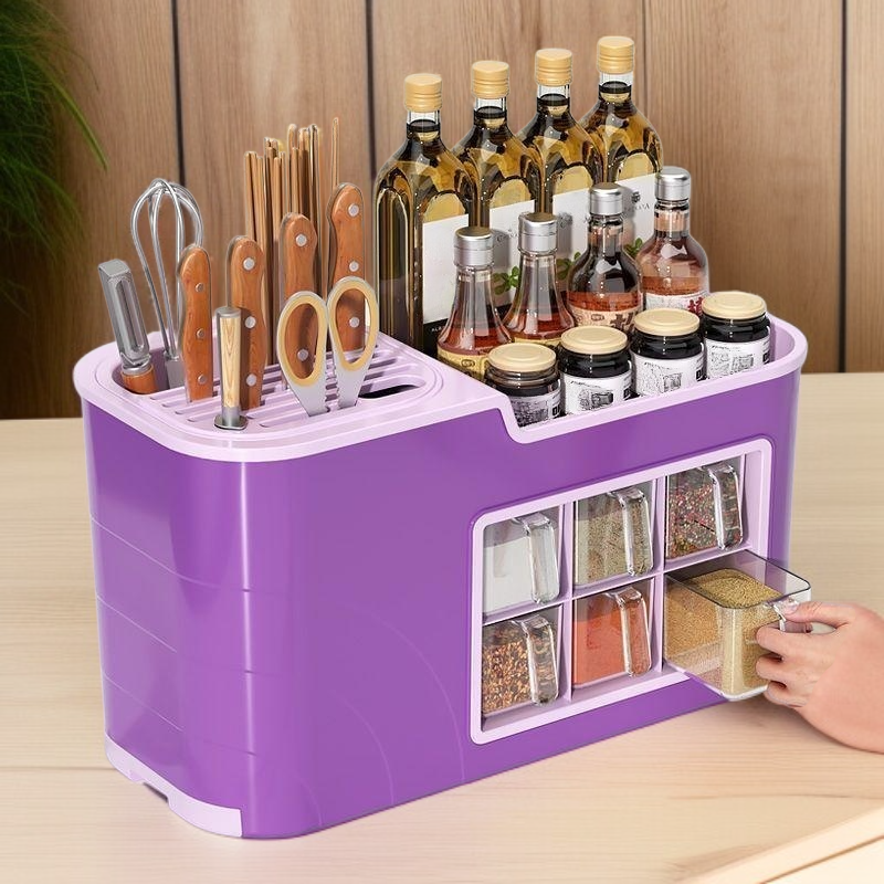 多層収納ができるキッチンラックの使い方例