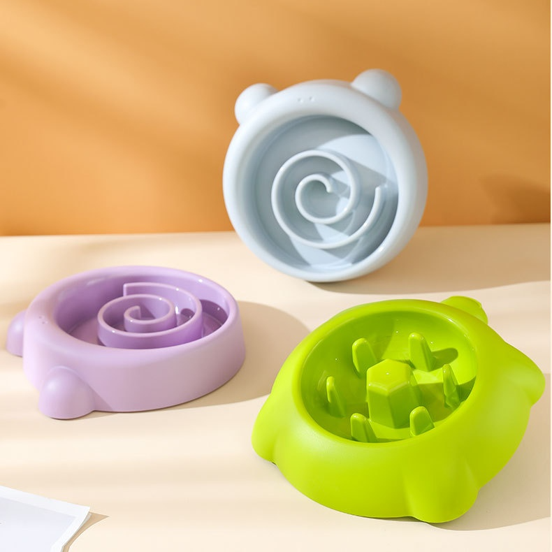 ชามอาหารสัตว์เลี้ยงป้องกันสำลัก