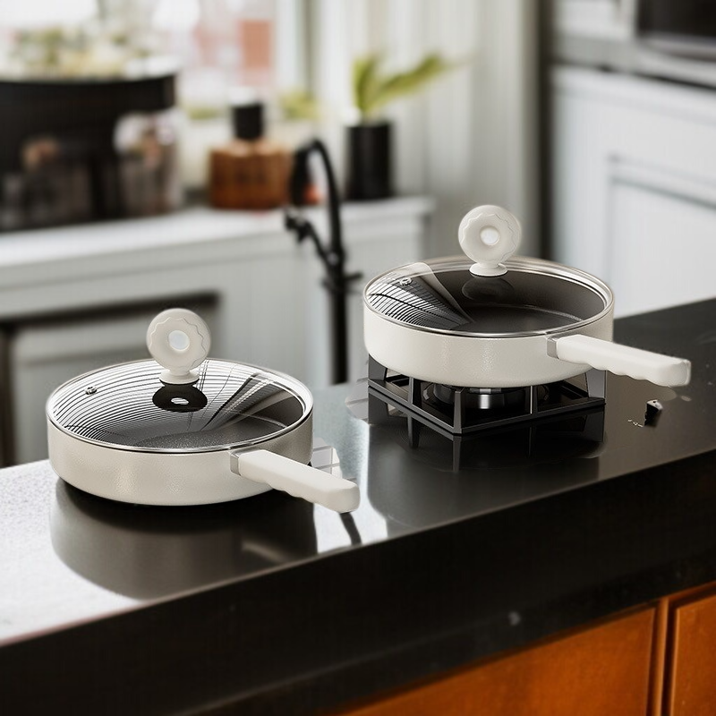 가정용 논스틱 후라이팬 불코팅 후라이팬 세라믹 세트 다용도 후라이팬