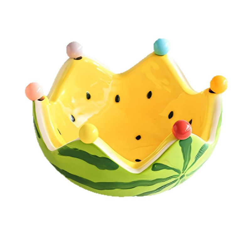 Cuencos y platos de cerámica con forma de sandía