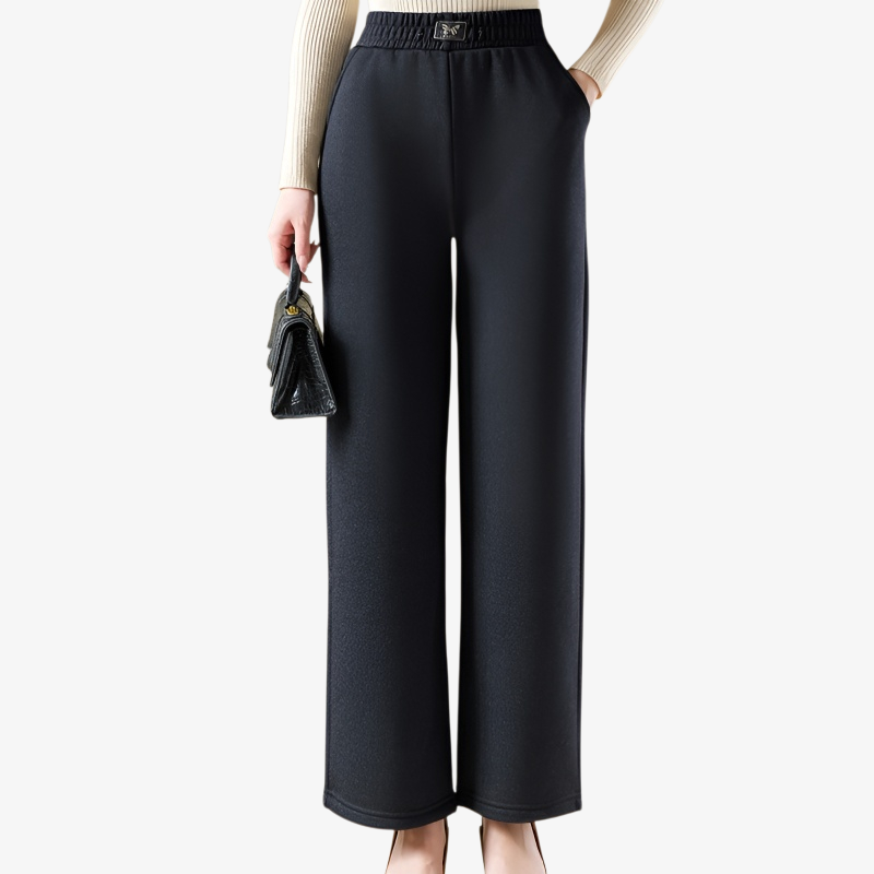 여성 캐주얼 패션 기모 도톰 와이드 팬츠 쉬넬 캐주얼 팬츠 추동 기모 와이드 팬츠 코듀로이 캐주얼 팬츠