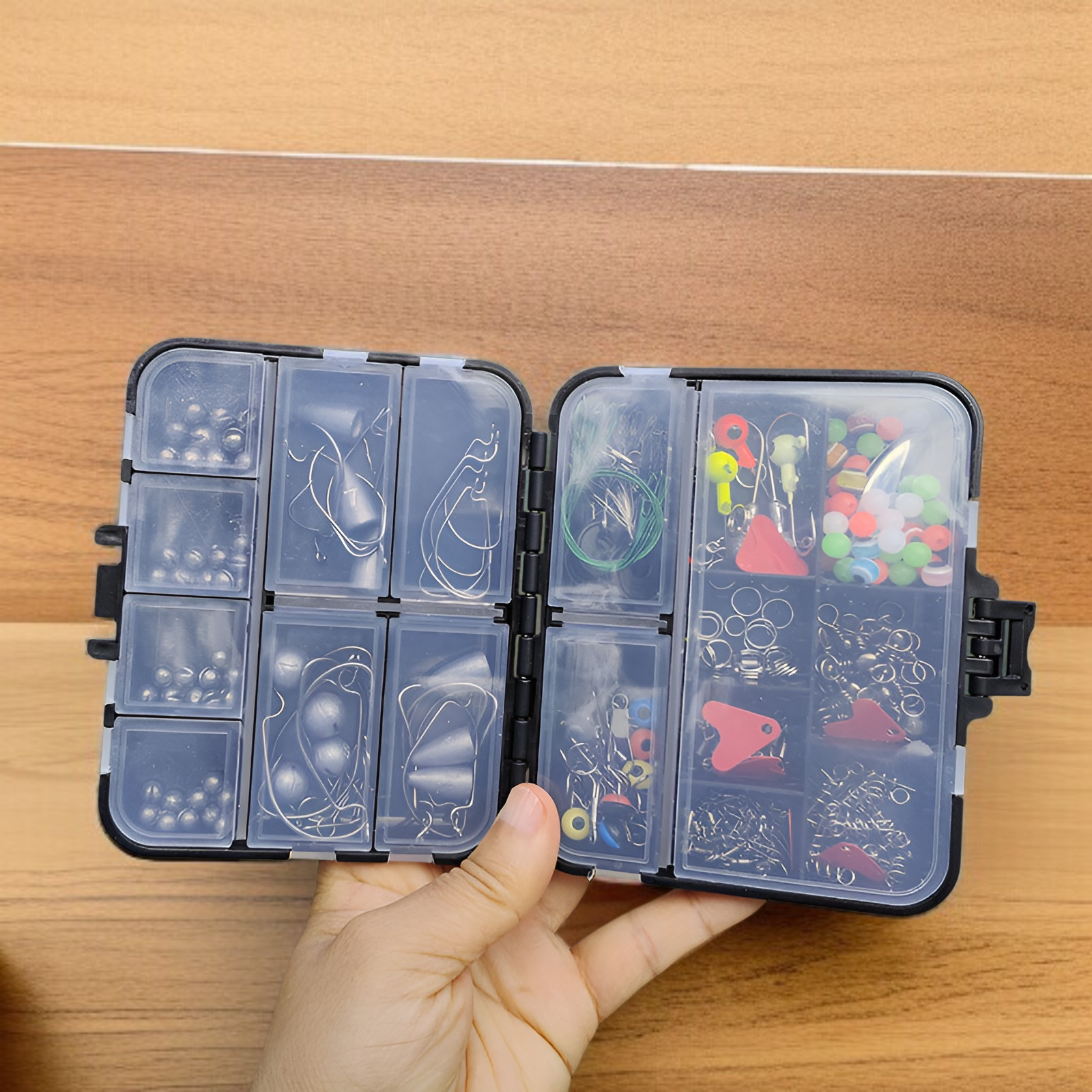 Multi functional hardware accessory storage box with compartments