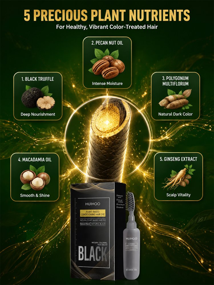 【Little Silver Comb Plant Fruit Dye】Hair Comb and Hair Dye