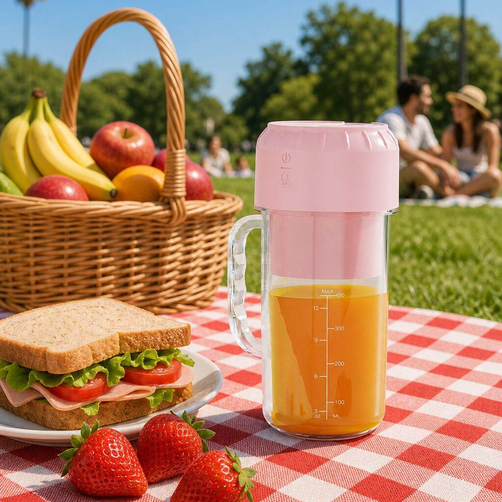 Outdoor Multifunctional Mini Mixer Long-Lasting Battery Handheld Portable Easy to Clean