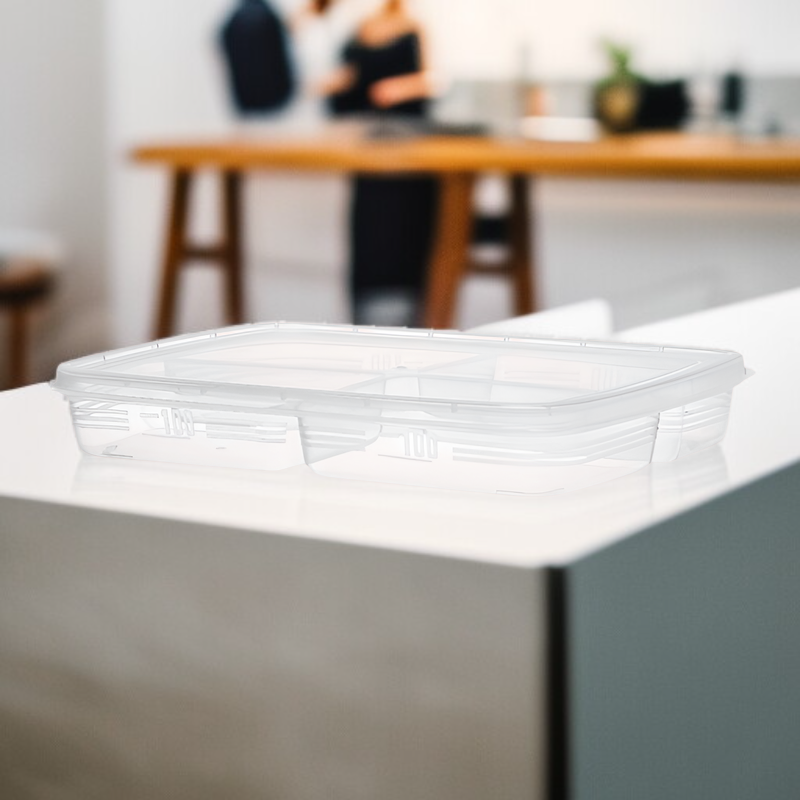 4칸 투명 냉장고 식품 보관함 