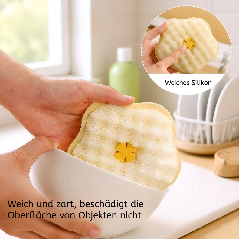 Ölresistenter Spülschwamm mit beidseitiger Saugnapf-Funktion