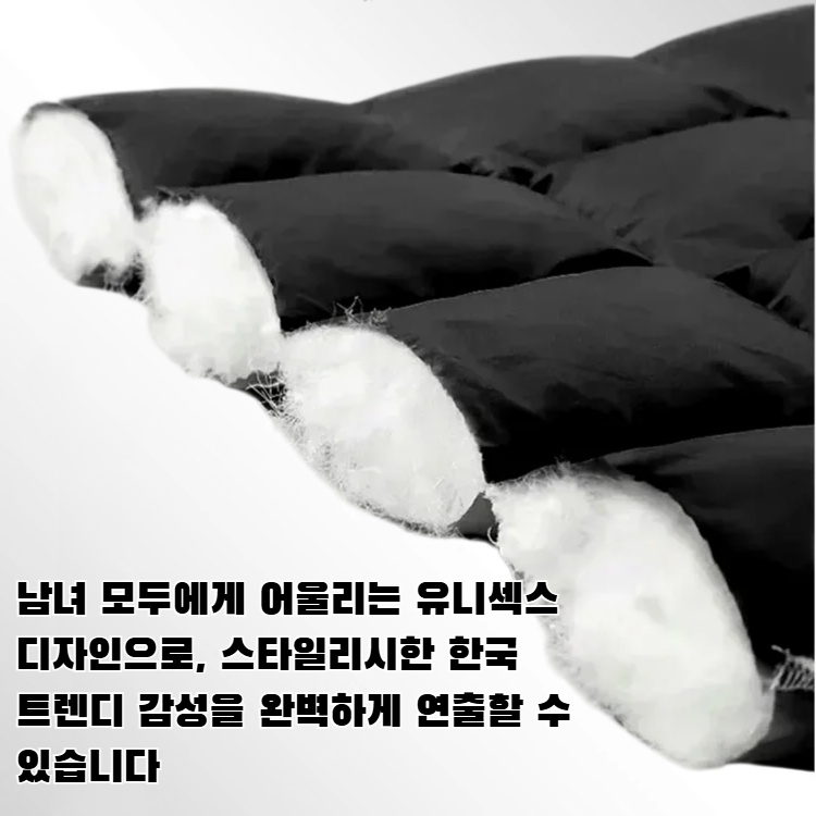 남녀공용 한국 스타일 트렌디 스탠드업 칼라 다운 재킷