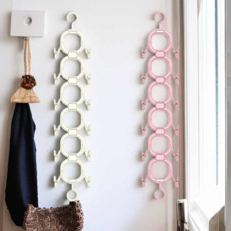 رف تخزين متعدد الاستخدامات للقبعات والأوشحة بتصميم دوار