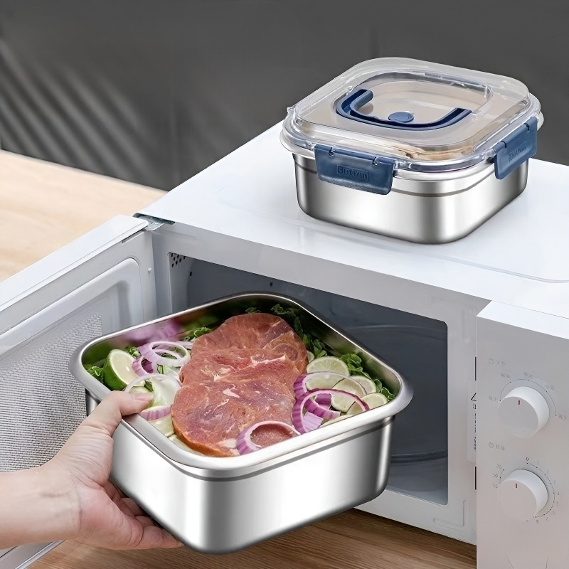 Stainless steel food storage container