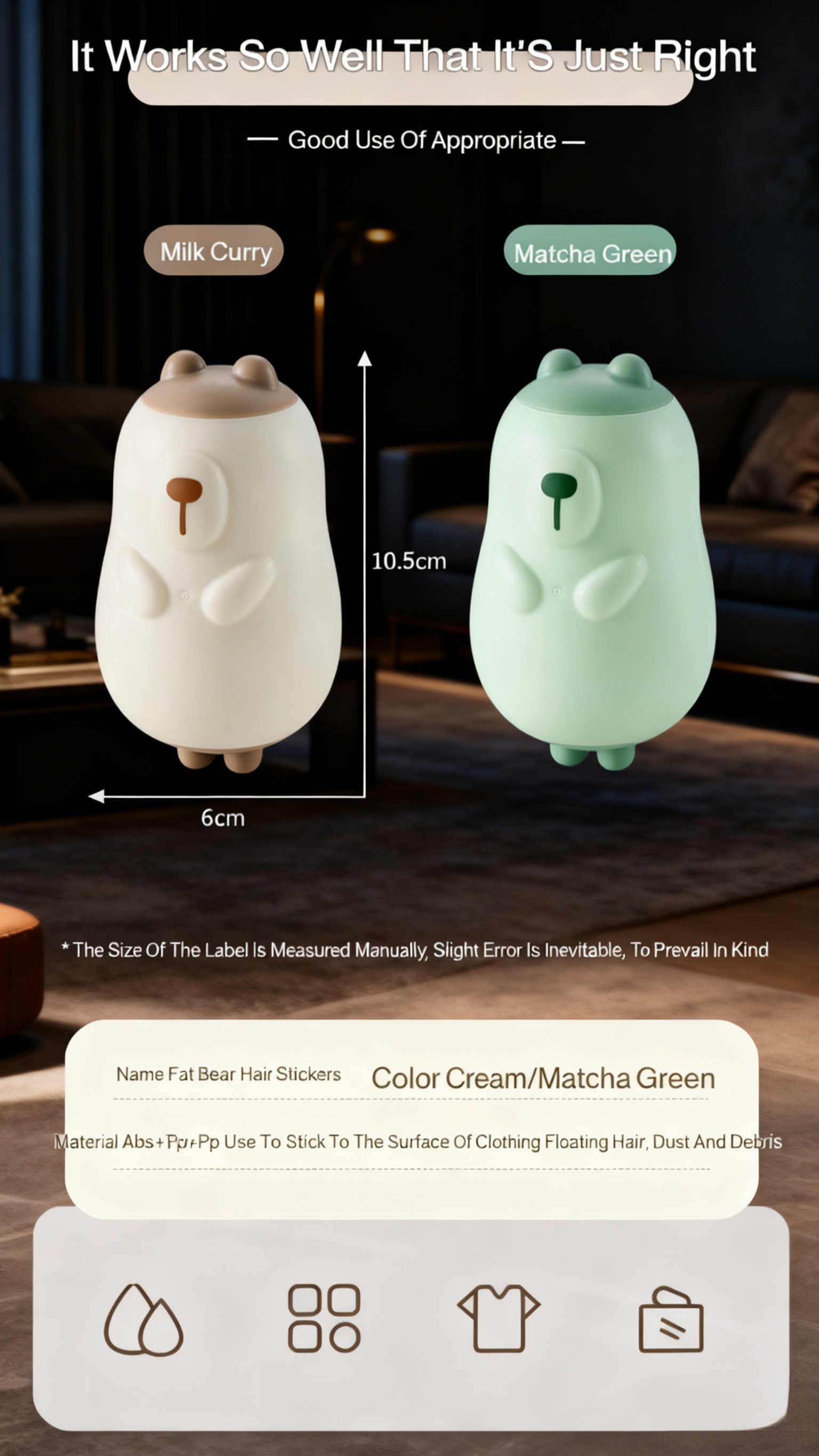 Hand holding portable washable lint roller