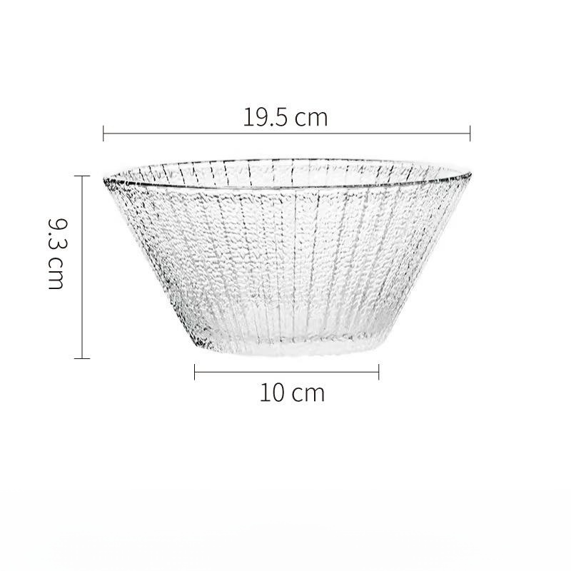 Heat-resistant Transparent Glass Bowl