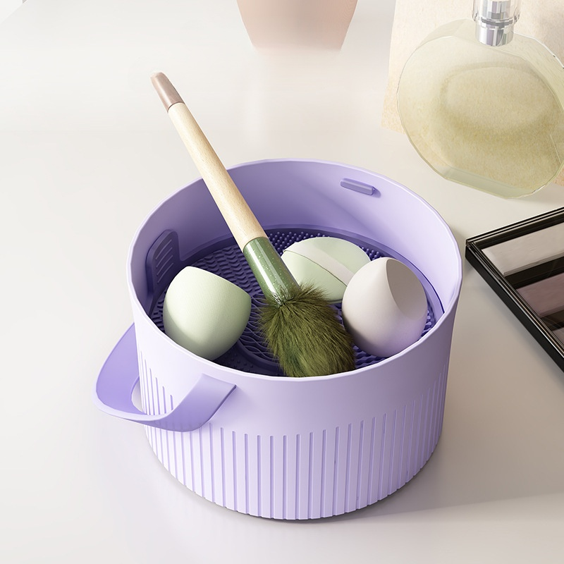 실리콘 퍼프 전용 클리너 수납 박스 메이크업 브러쉬 세척 도구 박스