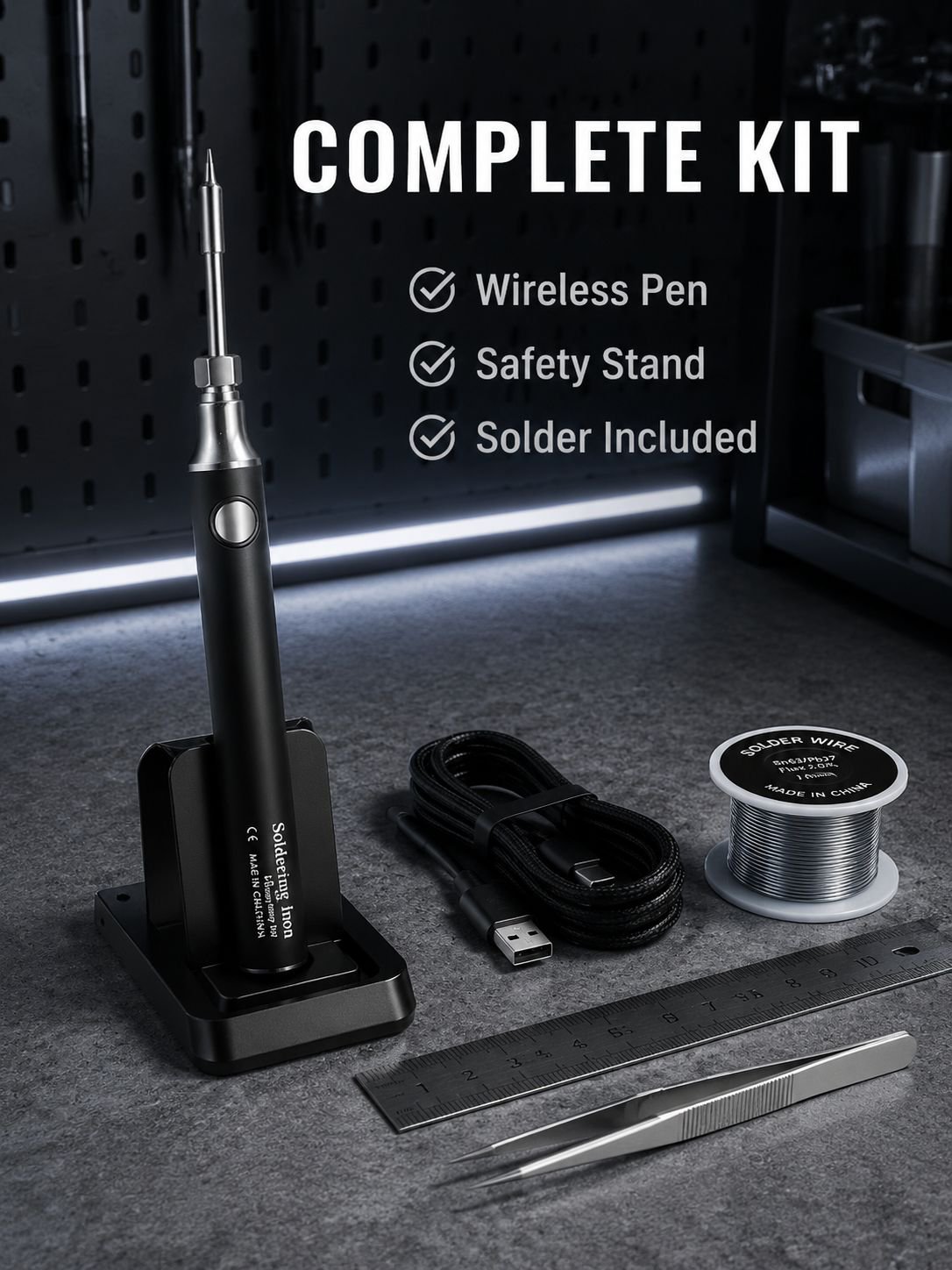 Wireless Mini Soldering Iron Set USB Charging 5V Portable 8W Soldering Pen Home Repair Tools