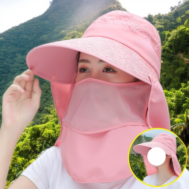 Gorro de verano para mujer, con protección UV, diseño casual y elegante, color negro