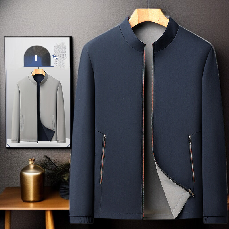 春用メンズチャイナジャケット・リバーシブル・ビジネスカジュアル・父親スタイル