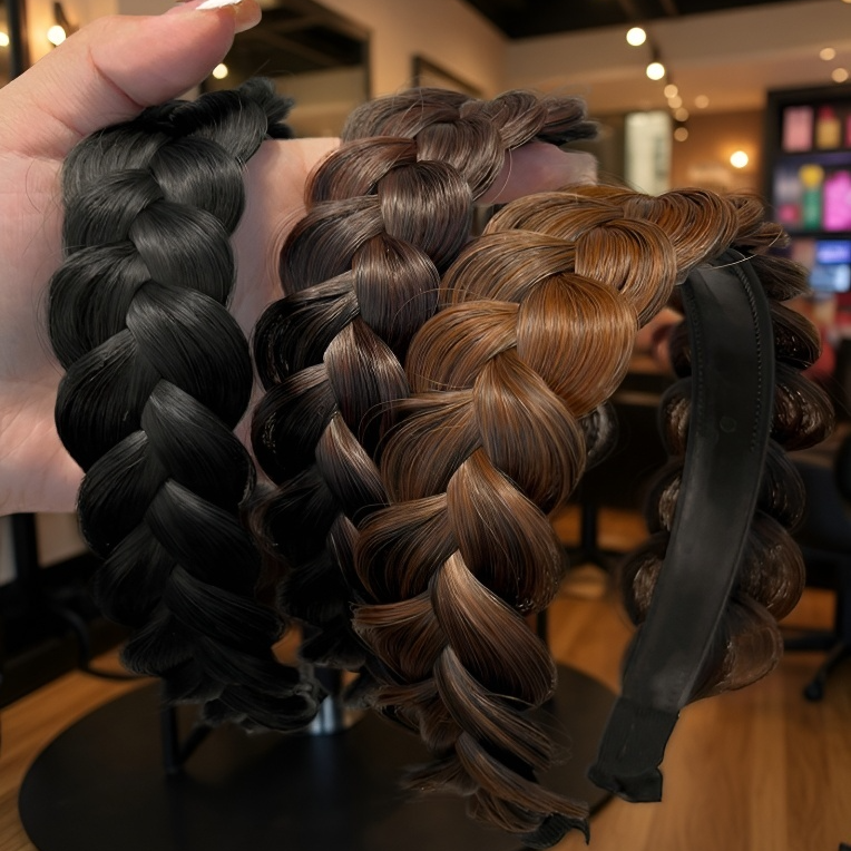 피쉬본 브레이드 가발, 브레이드 헤드밴드, 여성용 브레이드 헤어밴드, 탄성 로프