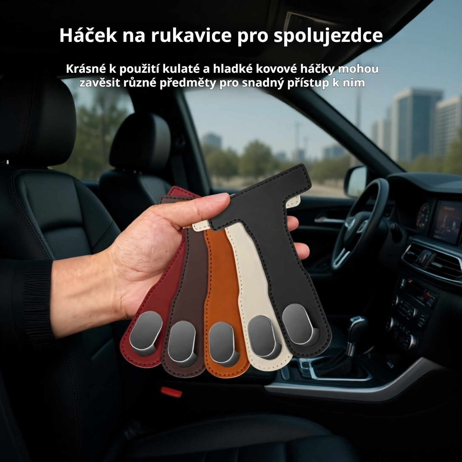  Multifunkční háčky do auta | Držáky na kabelky, háčky na oblečení, organizér do auta