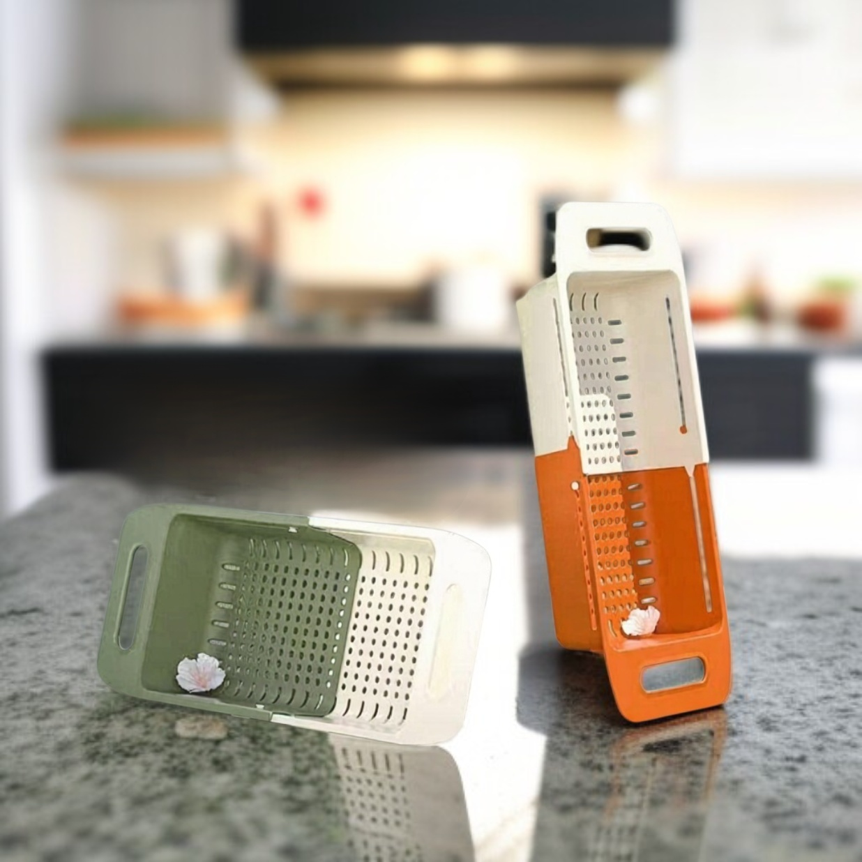 Zlew kuchenny i stojak na zmywarkę do organizacji i sprzątania domu