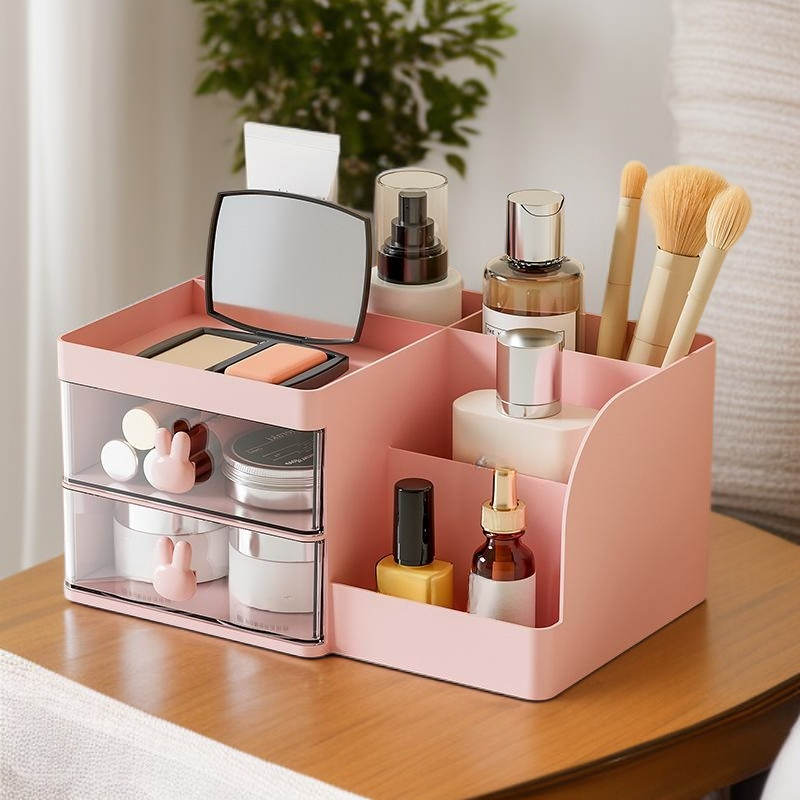 카툰 다중 칸 데스크탑 수납함