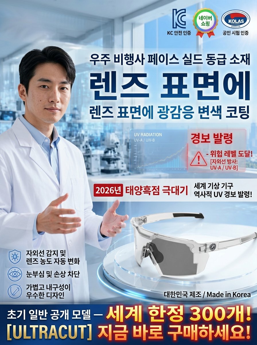 【골프낚시 필수】자동 변색 모션 방풍 고글