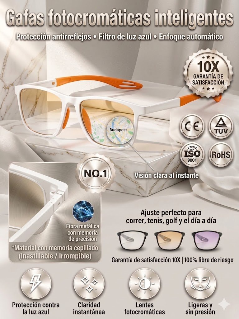 Protege tus ojos con inteligencia: Filtro azul y enfoque automático en un diseño único.