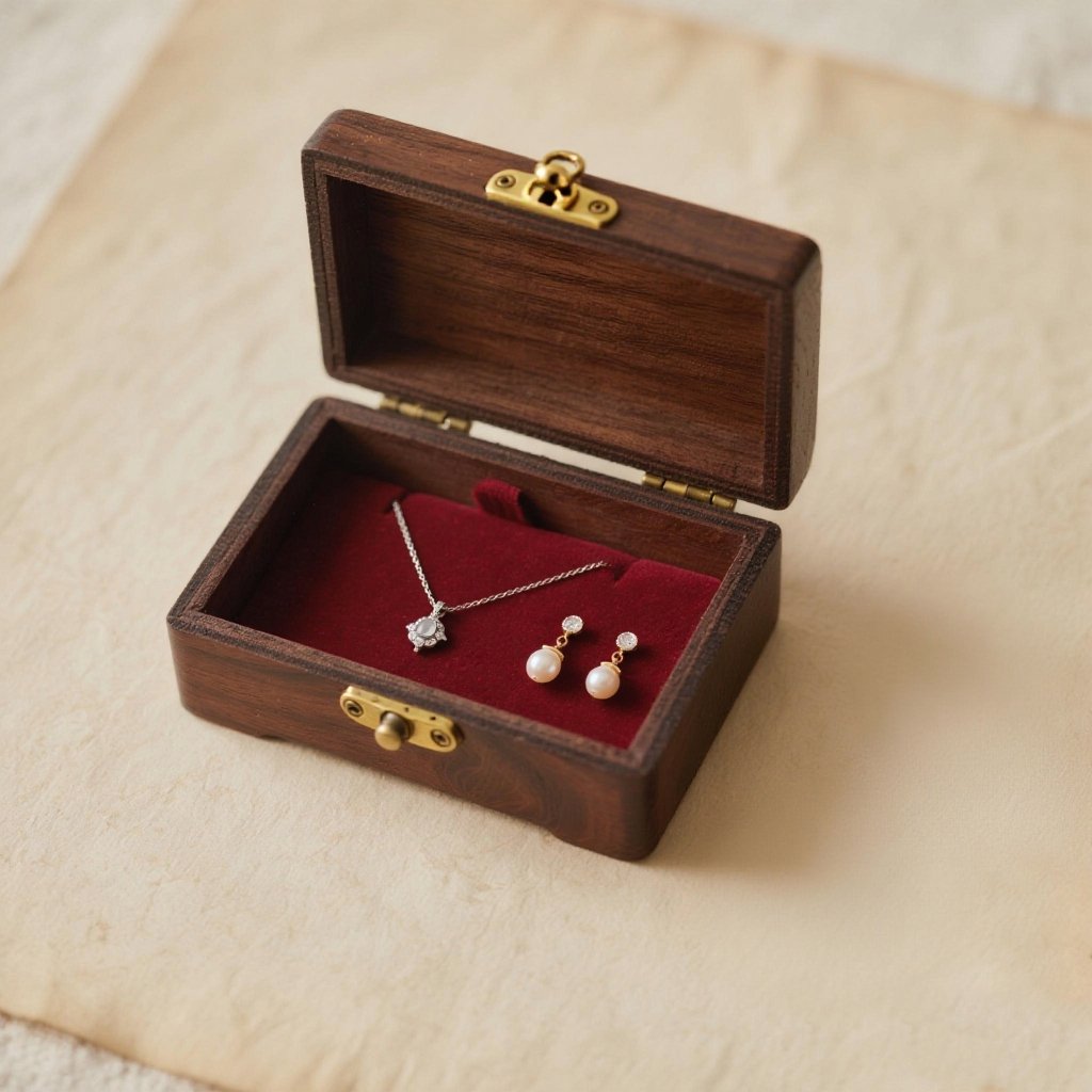 복숭아나무 소재 주얼리 보관함 세트 전체 이미지