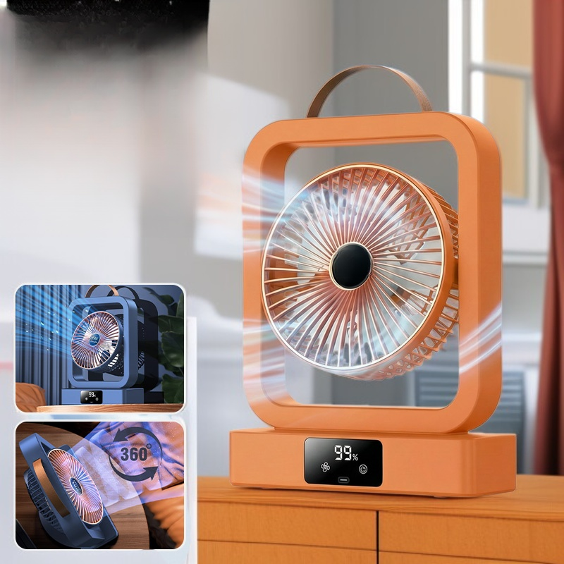 多機能折りたたみ卓上・壁掛け両用扇風機（タイマー付き）