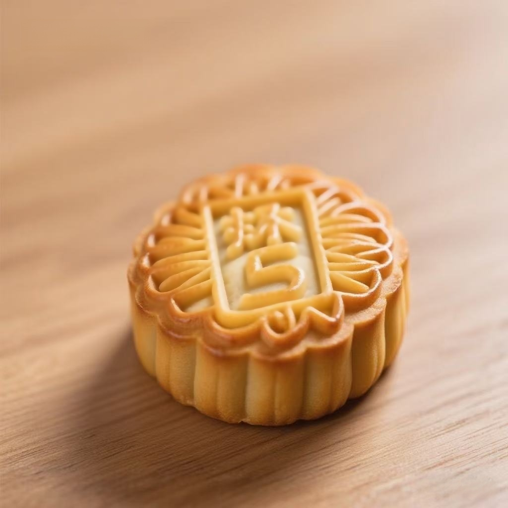 蓮の実餡と卵黄入りの月餅