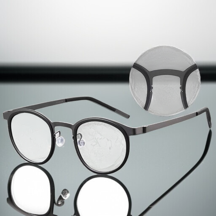 남성 순티타늄 돋보기 안경 동그란 테 대모 스타일 빈티지 돋보기 안경 나사 없는 고화질 중장년 근시안경