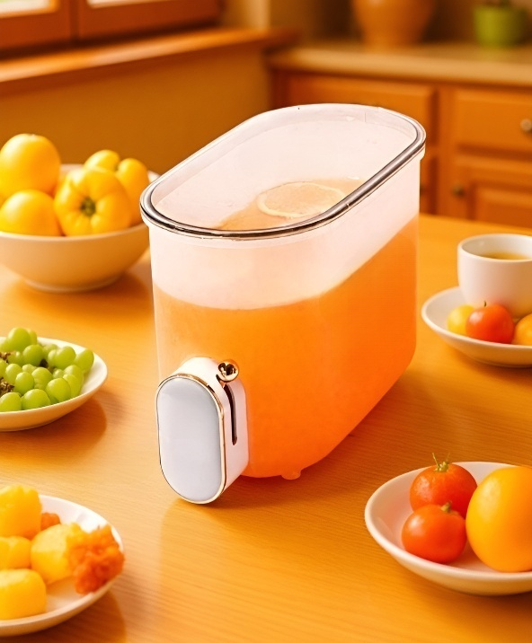 Easy-pour large water jug with tap and filter