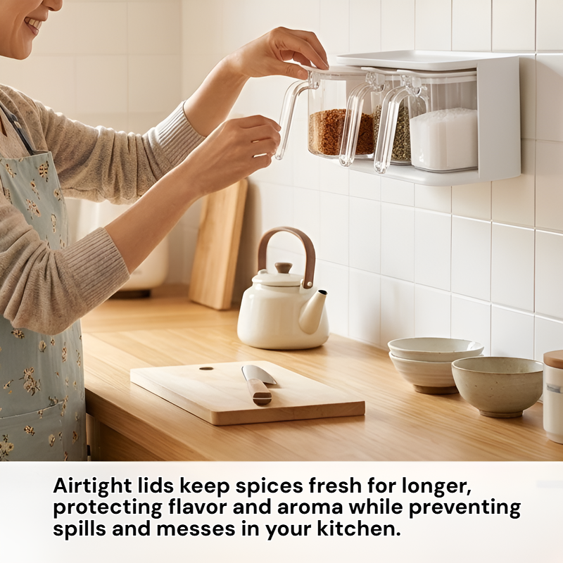 Kitchen Spice Jar Storage Organizer Rack