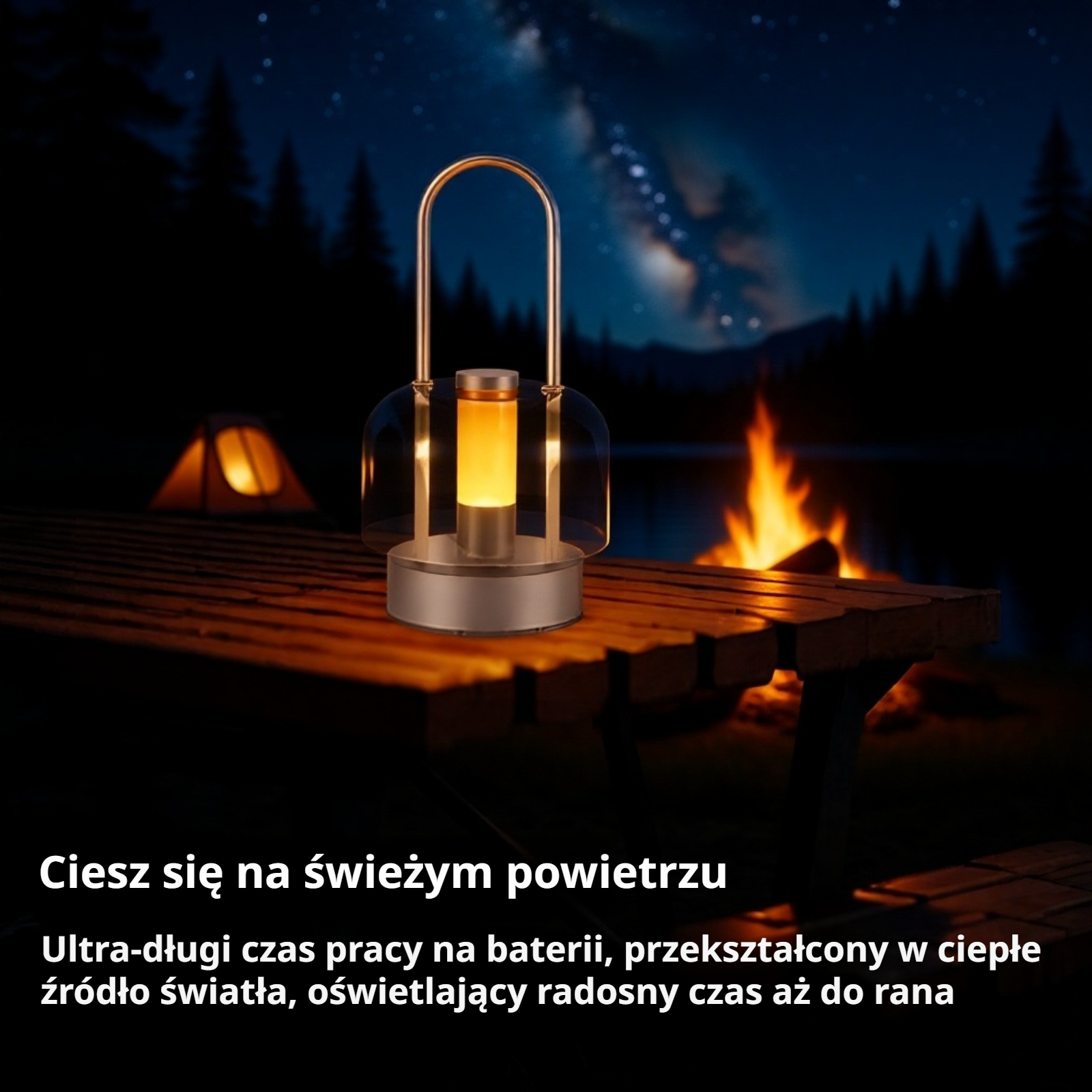Lampka dotykowa z trzema kolorami światła