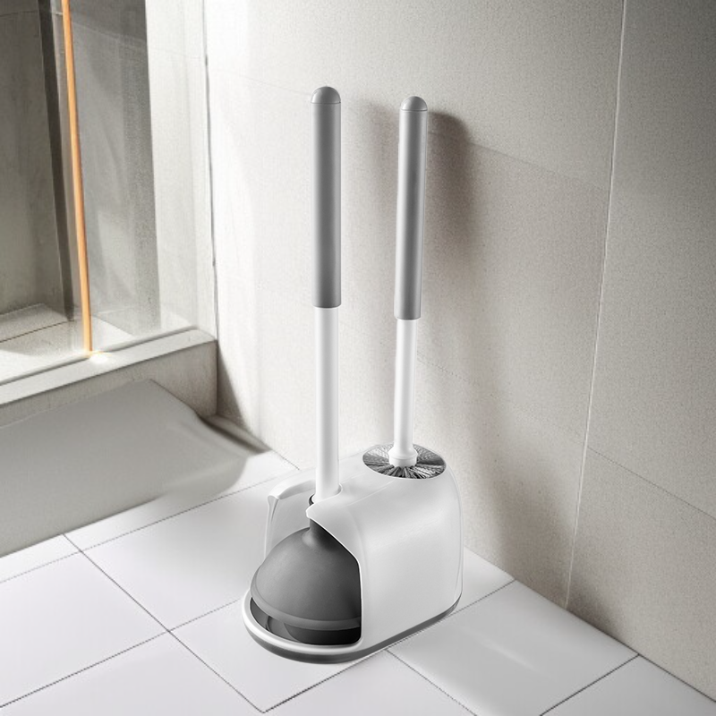 Zestaw łączący korek do wiadra i szczotkę toaletową