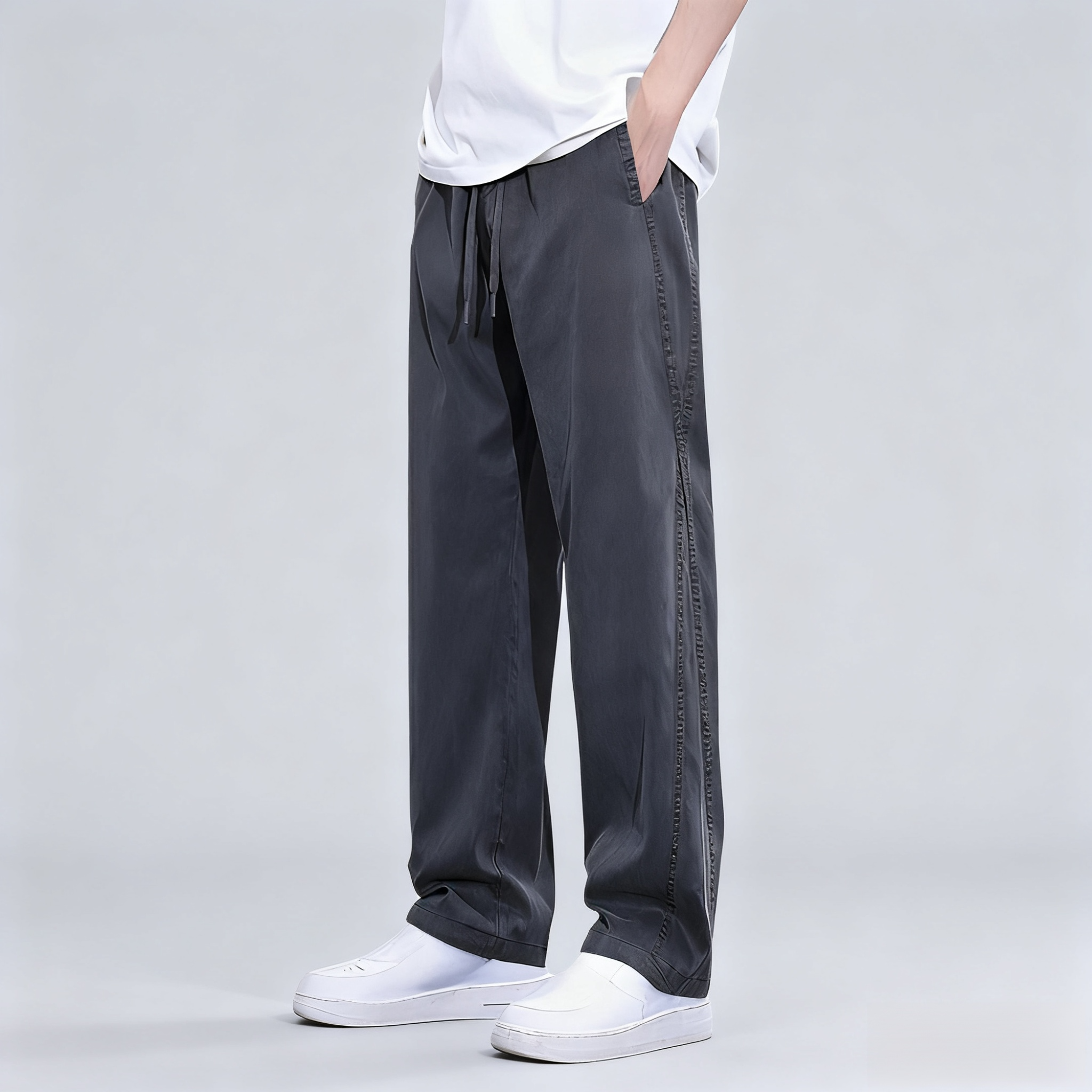 Pantalones vaqueros de hombre de verano de Tencel, modelo ligero