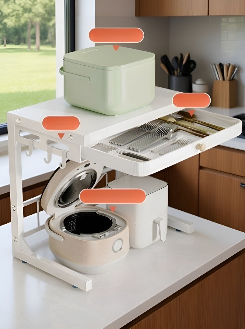 공간 효율적인 서랍형 선반 디자인