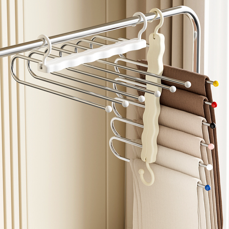  다기능 접이식 미끄럼 방지 바지걸이