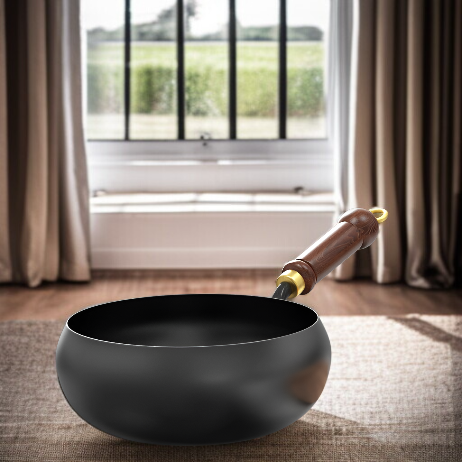 古代の大きな腹鍋張丘ノンスティック鉄鍋小さなフライパン炒めシチュー24CM小さな鉄鍋