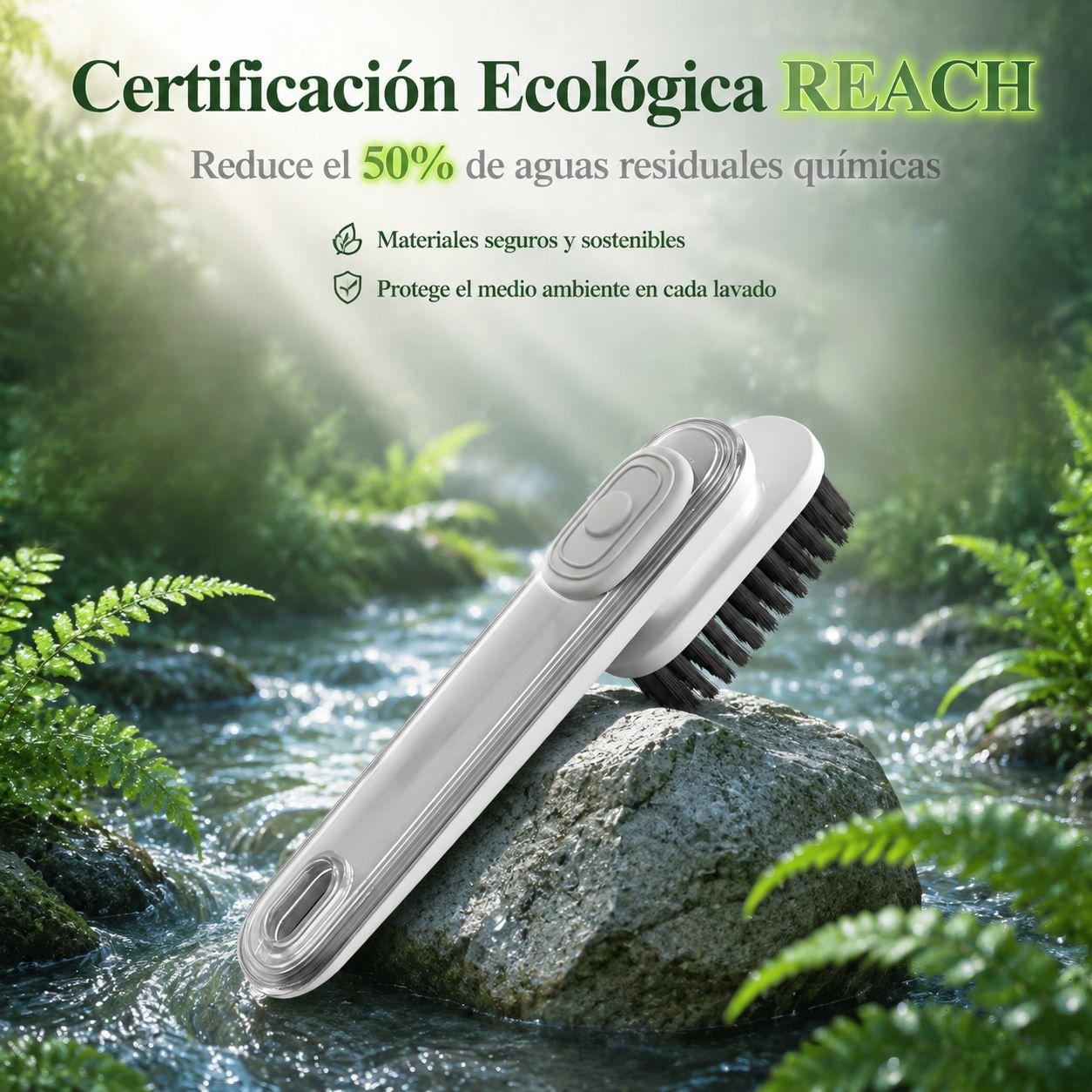 Cepillo multifuncional para zapatos de cerdas suaves, rellenable con líquido, para uso doméstico.