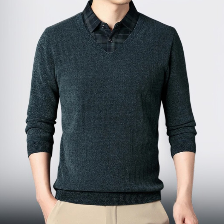 트렌디한 체크 패턴 스웨터