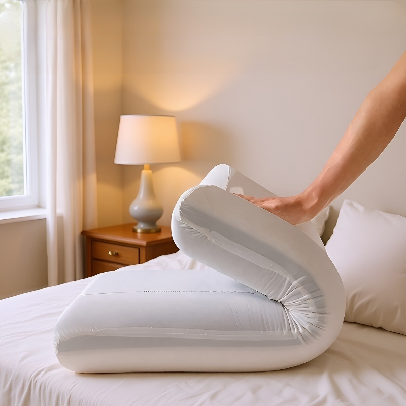 Almohada ortopédica de espuma viscoelástica de doble núcleo para un sueño profundo